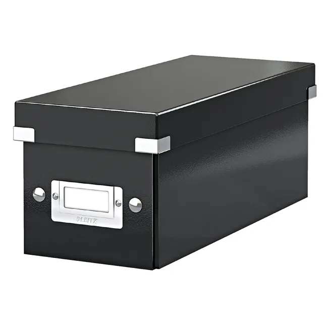 CD-opbergdoos Leitz Click & Store WOW gerecycled karton 143x136x352mm zwart