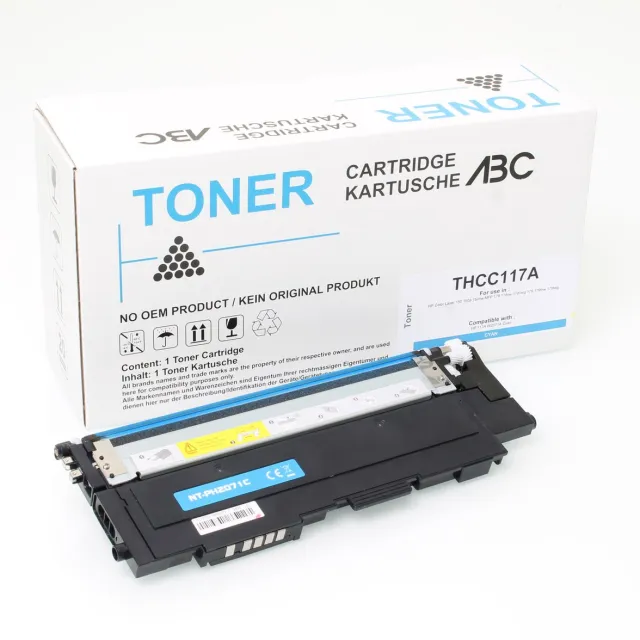ABC huismerk toner geschikt voor HP 117A W2071A cyan voor HP Color Laser 150 150a 150nw MFP 178 178nw 178nwg 179 179fnw 179fwg