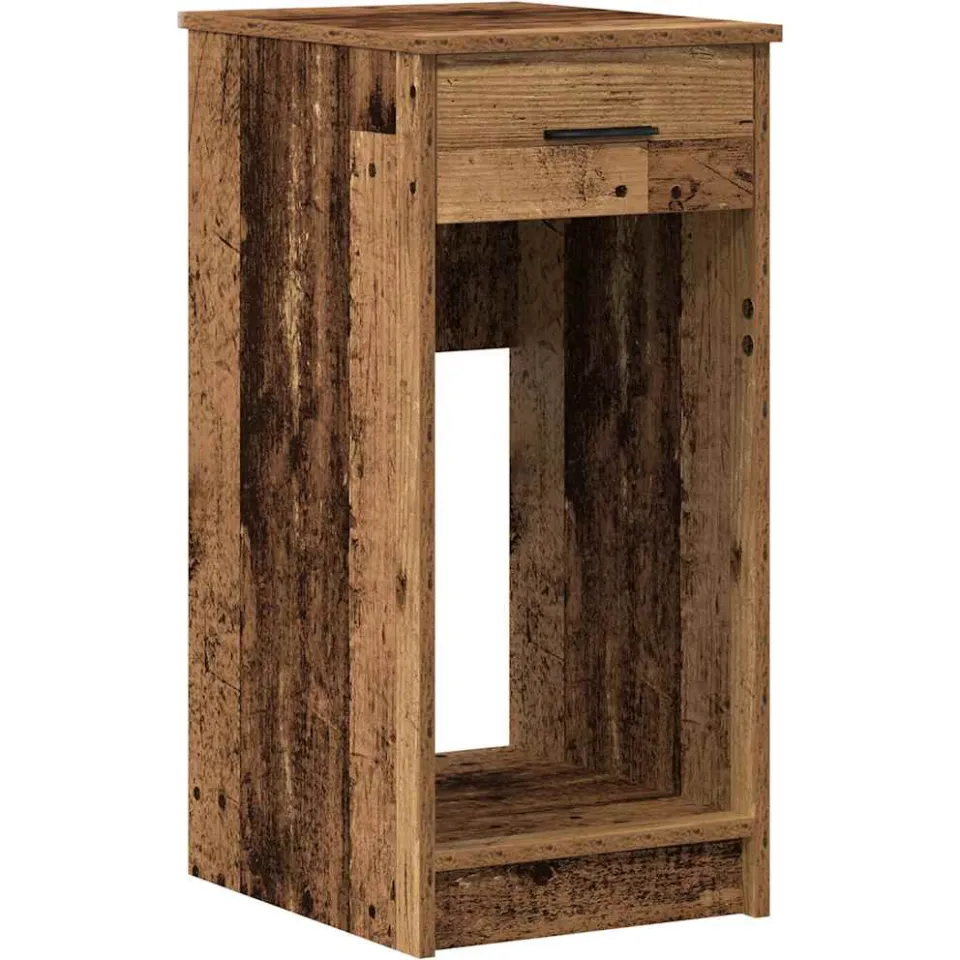 vidaXL Computertorenstandaard met lade 35x45x77 cm oud houtkleurig bruin, foto 3