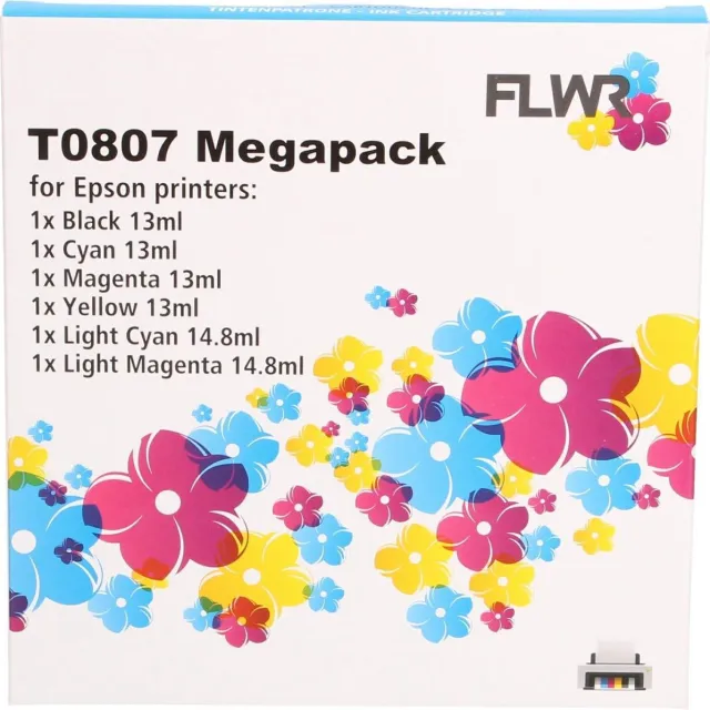 Epson FLWR - Cartridges / Epson T0807 Multipack / zwart en kleur / Geschikt voor Epson