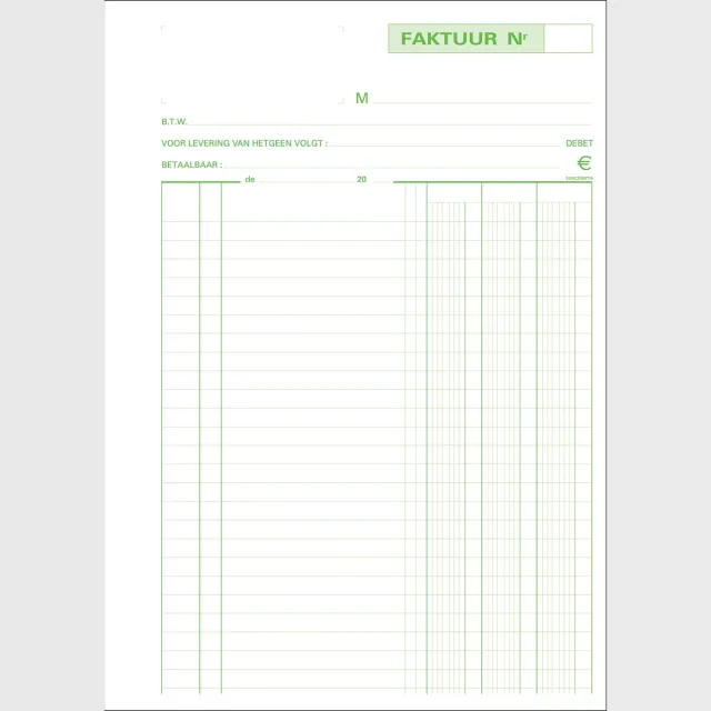 Exacompta facturen, ft 29,7 x 21 cm, dupli, verticaal, Nederlandstalig