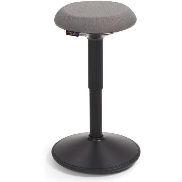 Wobblez Savvy Wiebelkruk - in hoogte verstelbare bureaukruk van 40-60 cm - Antraciet zitting Zwart frame Antraciet zitting - Zwart frame