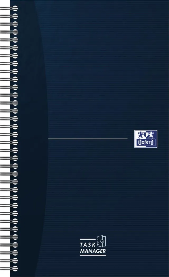 Oxford Essentials taskmanager dagplanning, 230 pagina's, ft 14,1 x 24,6 cm, blauw