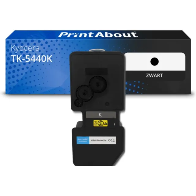 PrintAbout huismerk Toner TK-5440K Zwart Hoge capaciteit Geschikt voor Kyocera