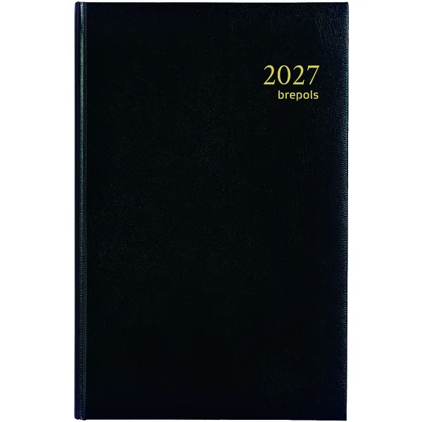 Brepols Agenda 2027 Brepols Saturnus Lima 2dagen/1pagina zwart wit