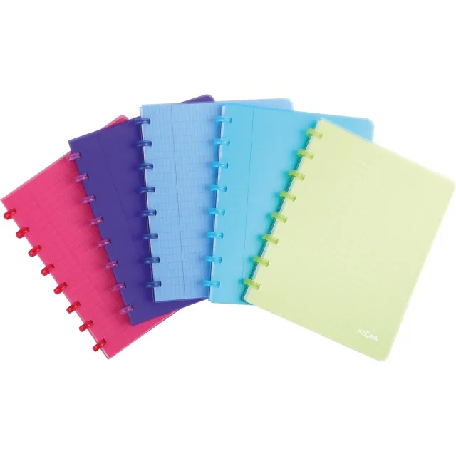 Atoma Trendy schrift, ft A5, 144 bladzijden, PP, commercieel geruit, geassorteerde kleuren blauw