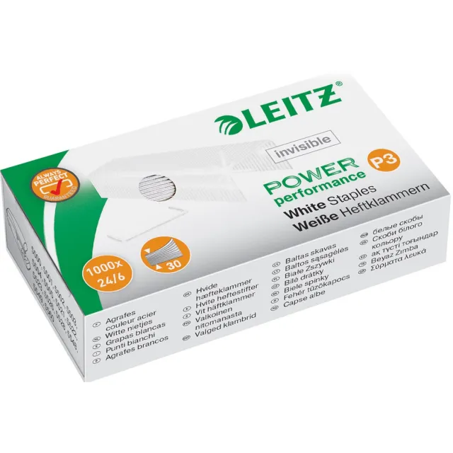 Leitz Power Performance P3 witte nietjes, doos van 1000 stuks