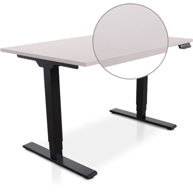 Multi Ratio Lineaflex MRC COMFORT Zit-Sta Bureau – Elektrisch Verstelbaar – 120x80 cm – Blad Sand Grey – Zwart Frame – ARBO Norm NEN-EN 527 – Met memorybediening – 100 KG Draagvermogen – 130 cm Hoog
