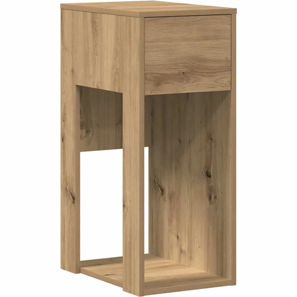 vidaXL Computertorenstandaard met lade 30x44x74 cm artisanaal eiken, foto 3