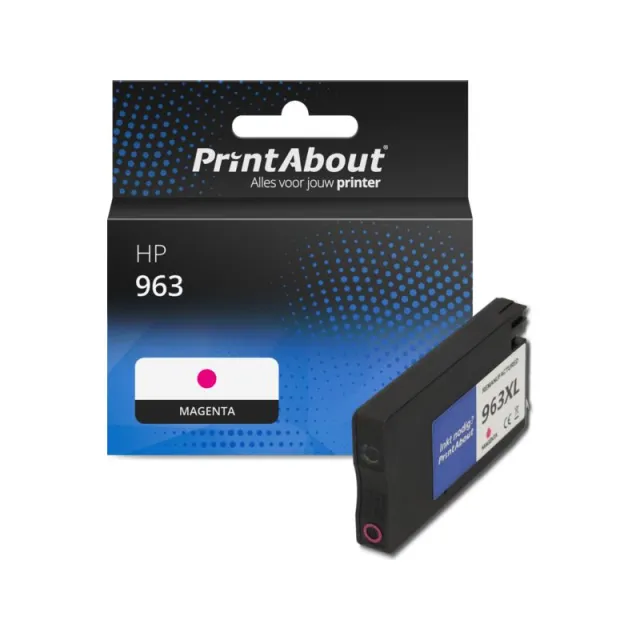 PrintAbout huismerk Inktcartridge 963 (3JA24AE) Magenta Geschikt voor HP