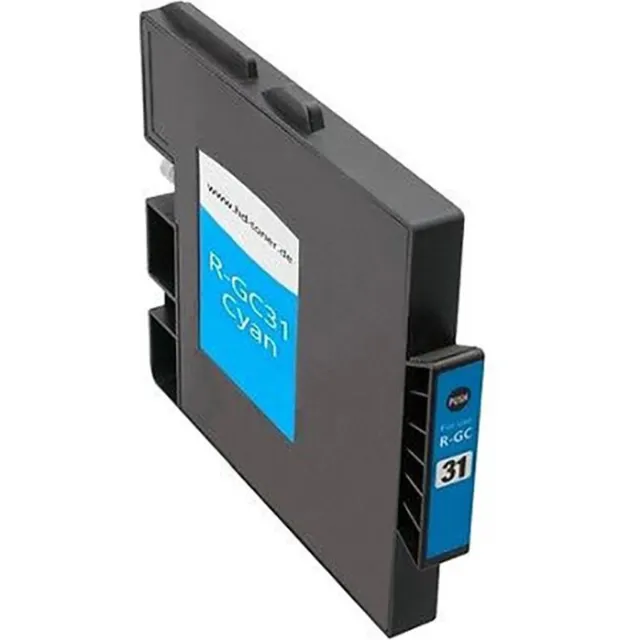 Inktkeuze GC-31 Cyaan - Huismerk inktcartridge compatible met Ricoh Aficio GX E2600 / Ricoh Aficio GX E3300 / Ricoh Aficio GX E3300N / Ricoh Aficio GX E3350N