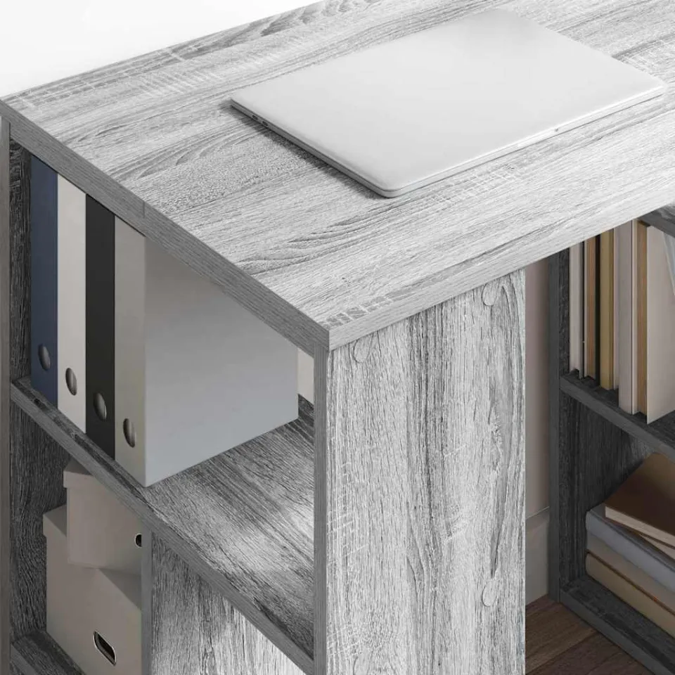 vidaXL Bureau Grijs Sonoma 90 x 50 x 75 cm Bewerkt hout, foto 4