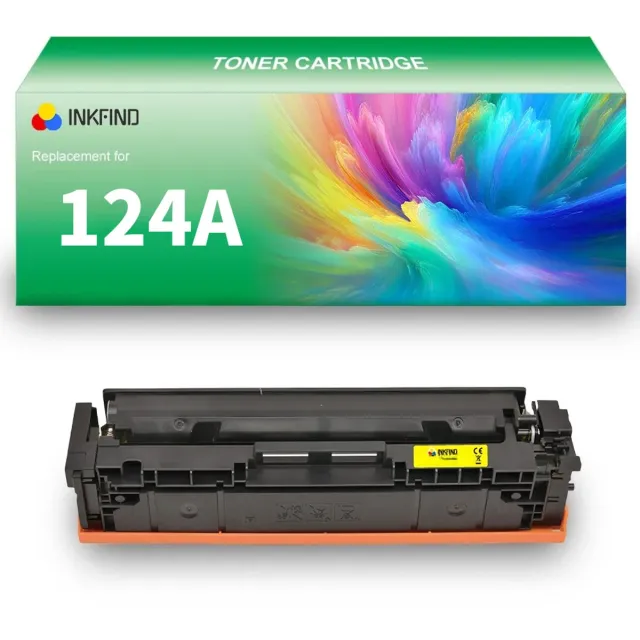 INKFIND 124A (Q6002A) Geel tonercartridge compatibel met HP 124A (Q6002A) Geel en Canon Cartridge 707 Magenta - 1-pack Yellow Geel x 1