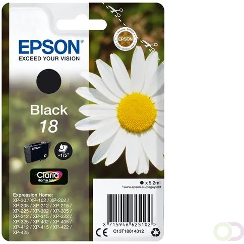 Epson Daisy Claria Home Ink-reeks (C13T18014022) Zwart