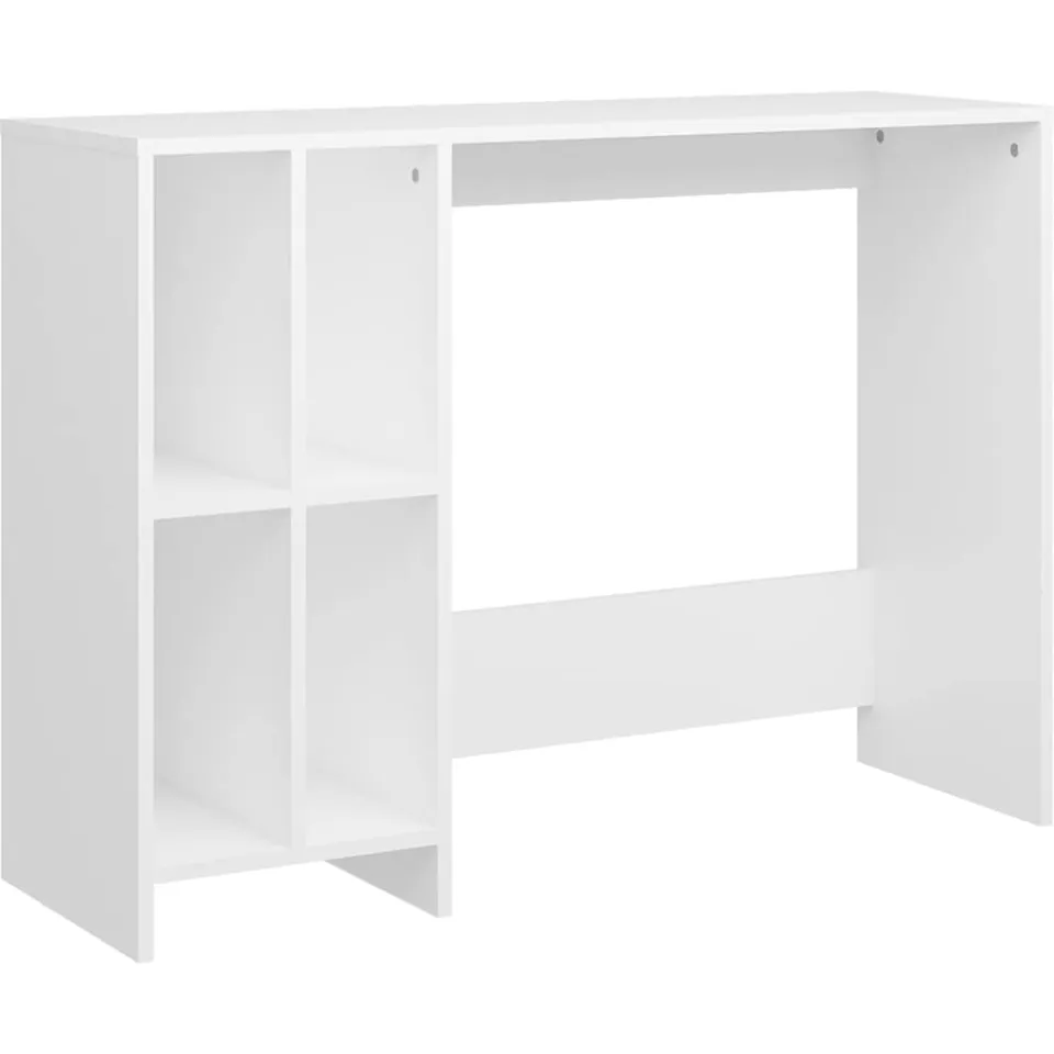 vidaXL Bureau 102,5x35x75 cm bewerkt hout wit, foto 3