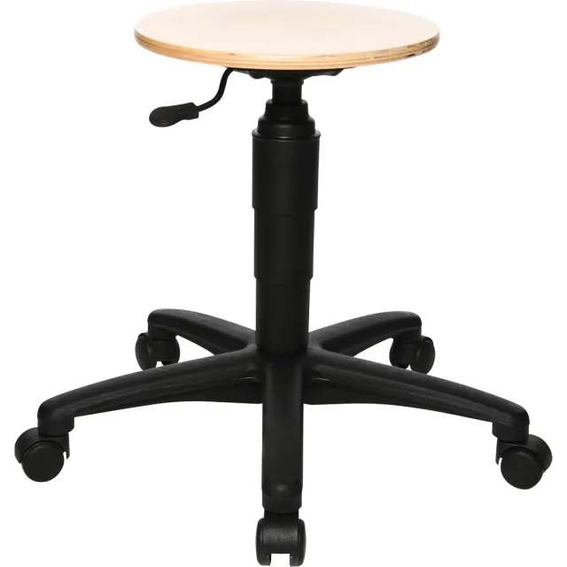 Topstar kruk Tec 60, zonder voetring, met wieltjes, hout