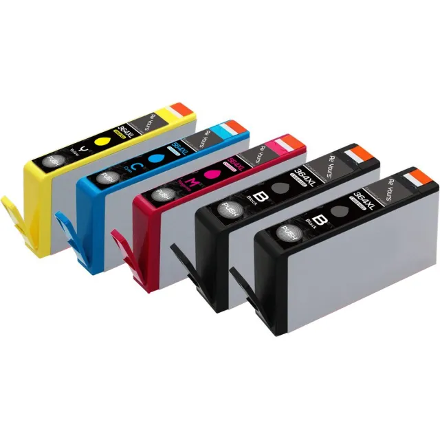 Reyours HP 364 XL 364XL Compatible Inktcartridge 5-pack met chip inktniveau weergeven 5 x Multi kleuren