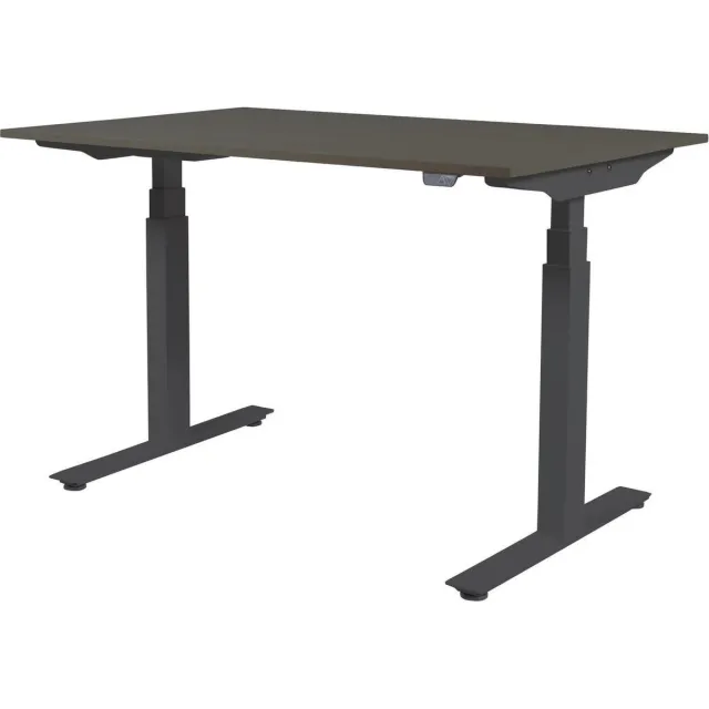 Schaffenburg Zit Sta Bureau - Plus Elek 140x80 logan eik -zwart frame Zwart (RAL9005)/Logan eiken