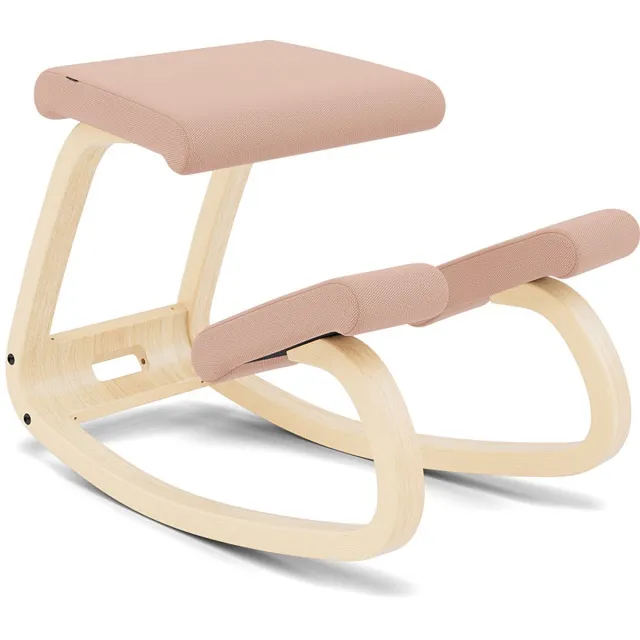 Varier Stokke Variable balans kniestoel Zalmroze/Naturel Tonal