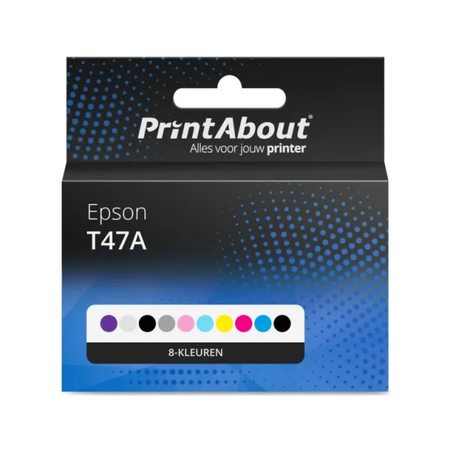 PrintAbout huismerk Inktcartridge T47A 8-kleuren Multipack Geschikt voor Epson