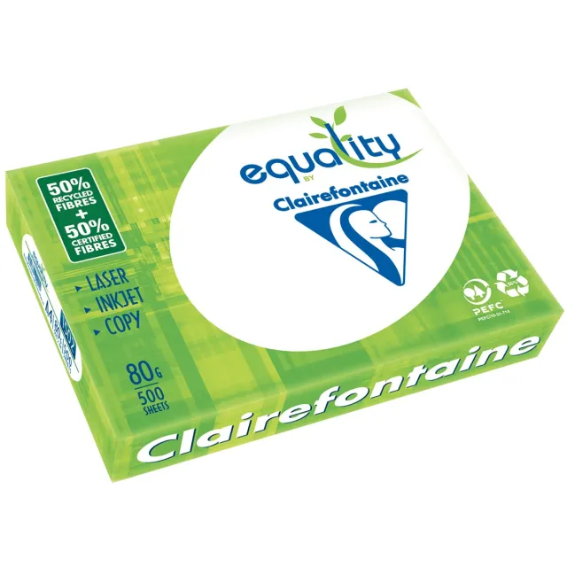 Clairefontaine Equality printpapier ft A4, 80 g, pak van 500 vel wit