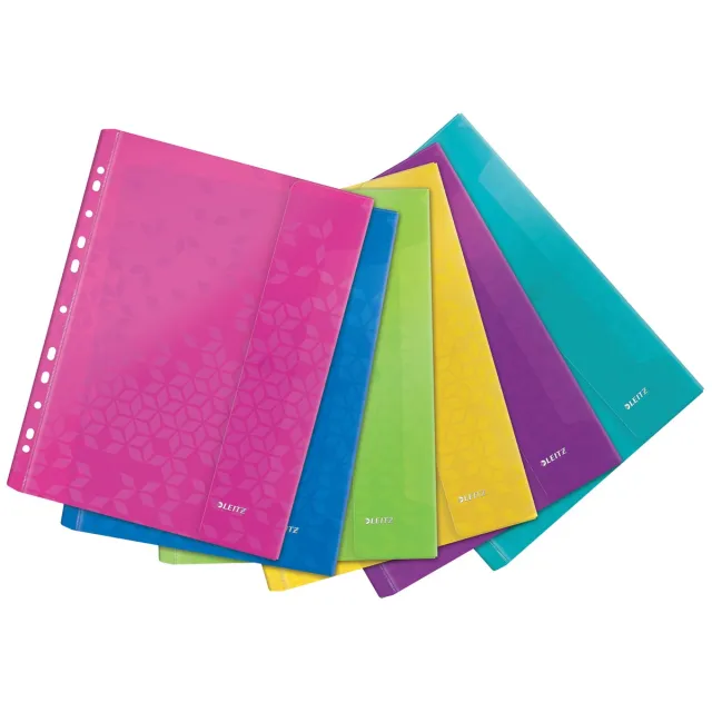 Leitz WOW geperforeerde showtas A4, uit PP, geassorteerde kleuren blauw