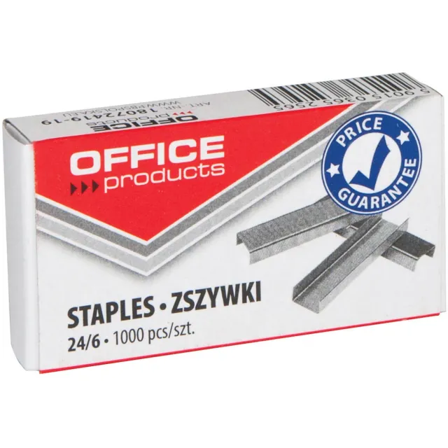 Office Products nietjes 24-6, doos van 1000 stuks