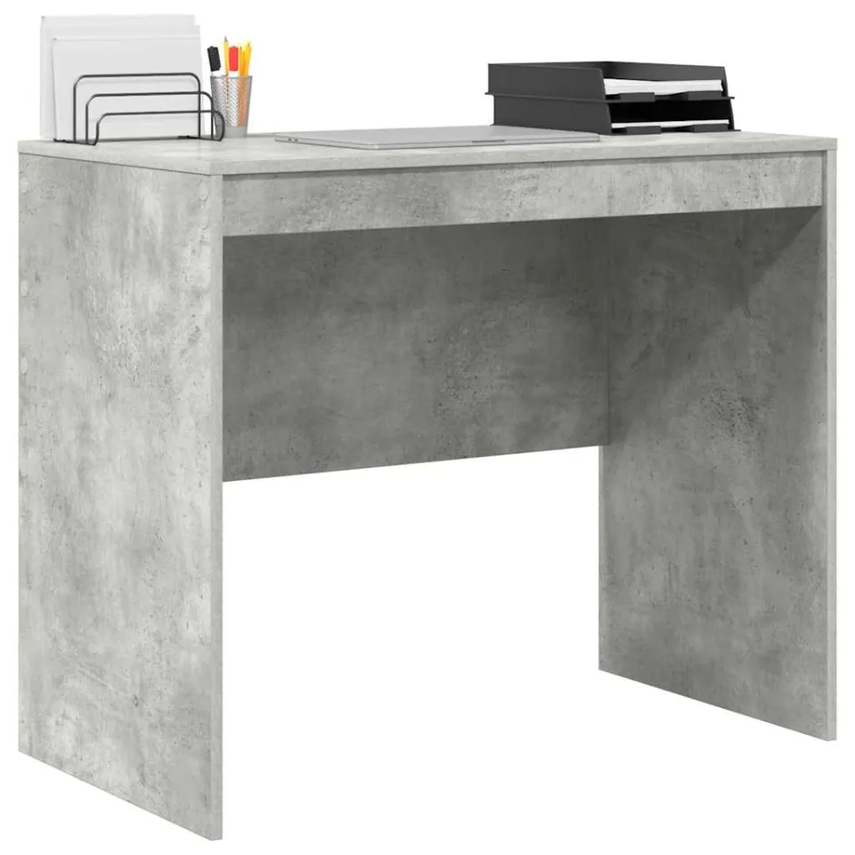 vidaXL Bureau Beton Grijs 90 x 50 x 76 cm