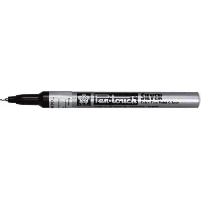 Sakura Viltstift Sakura Pen-touch extra fijn zilver