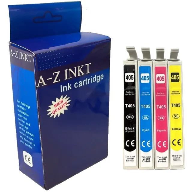 AtotZinkt Inkt Cartridges geschikt voor Epson 405XL multipack van 4 x cartridges B-C-M-Y huismerk bk-c-m-y