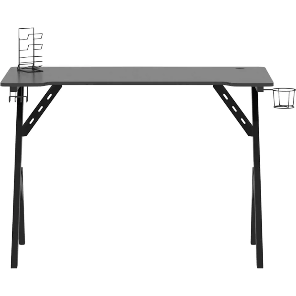 vidaXL Gamingbureau met Y-vormige poten 110x60x75 cm zwart, foto 4