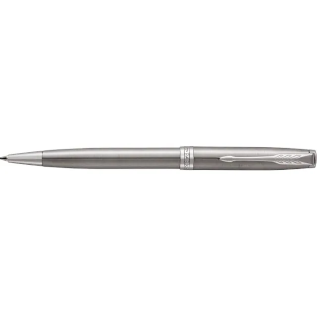 Parker Sonnet balpen, Stainless Steel CT, medium, in giftbox zwart