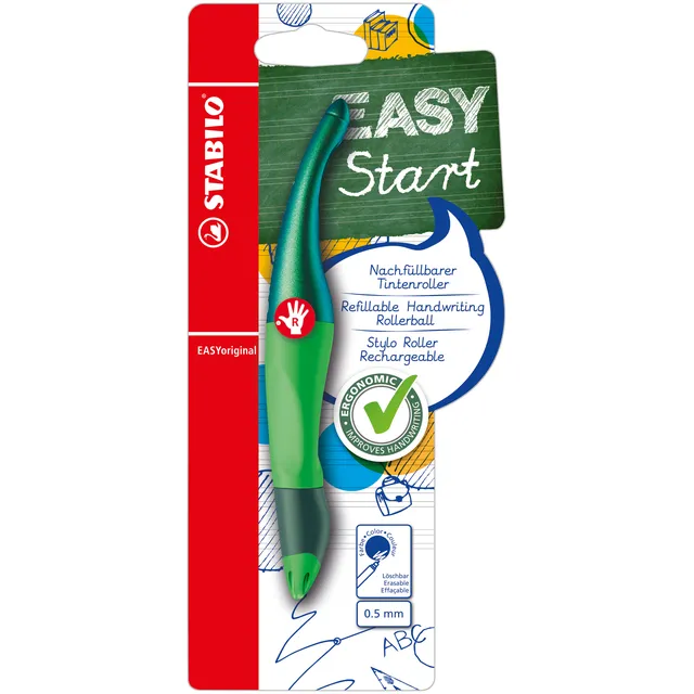 Rollerpen STABILO Easyoriginal rechtshandig hologr ed M groen blister