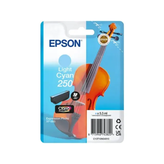 Epson 250 (C13T16N54010) Inktcartridge Licht-cyaan