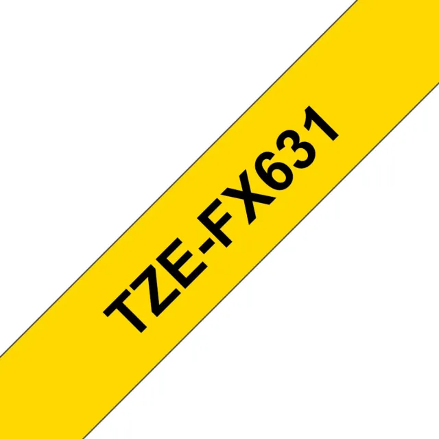 Brother TZ-FX621 9mm - black on yellow - flexible (8m)