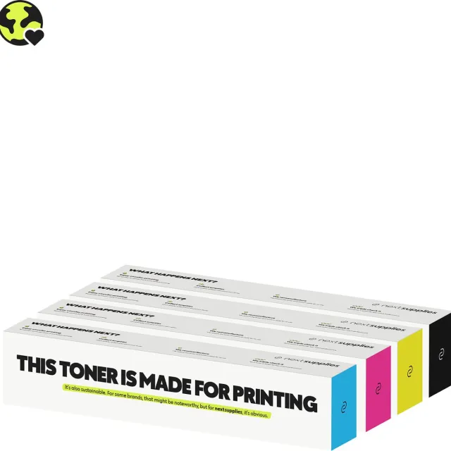 Nextsupplies Multipack Sharp MX-23 (Zwart/Cyaan/Magenta/Geel). Originele toners, circulair. Multipack CMYK