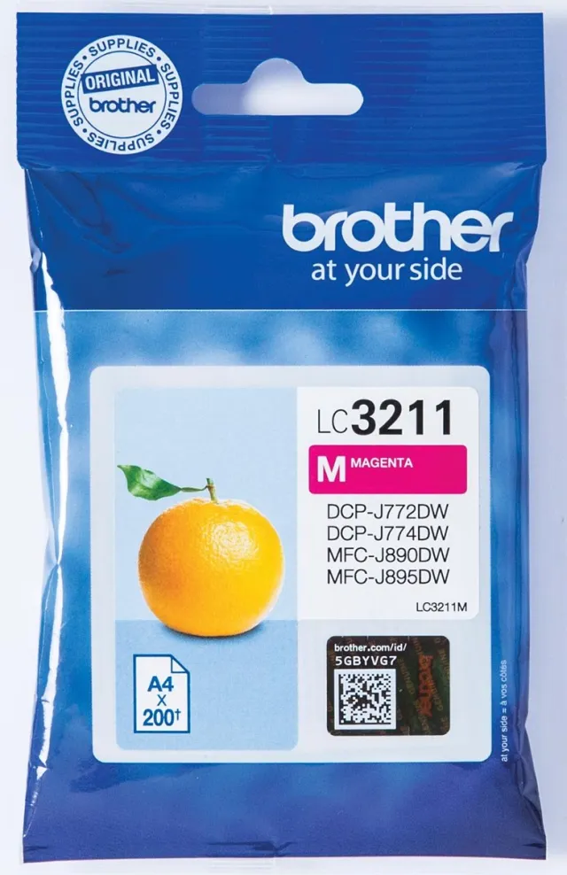 Brother inktcartridge, 200 pagina's, OEM LC-3211M, magenta 5 stuks