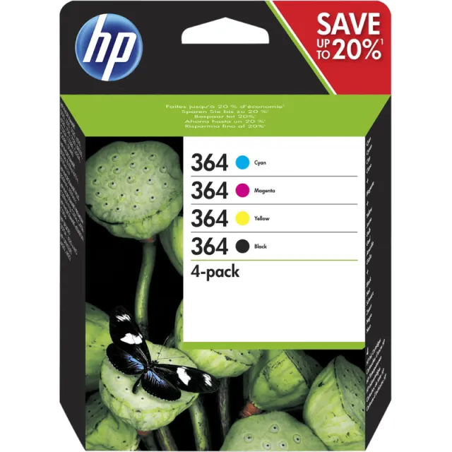 HP 364 inktcartridge 4-pack Zwart