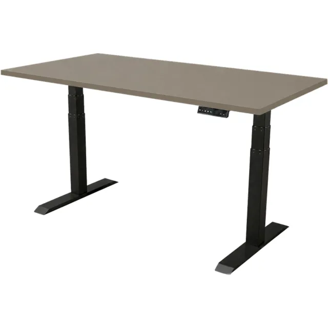 Sedero Elektrisch verstelbaar bureau - 180x80 cm - Dual motor - Zwart / Taupe