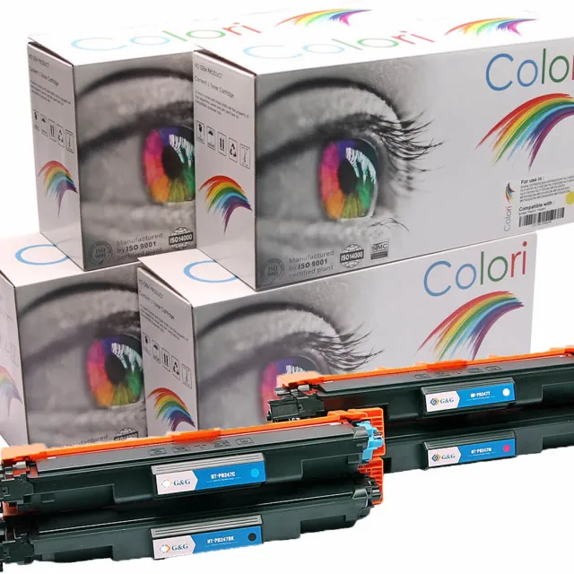 Colori Set 4x Colori huismerk toner geschikt voor Brother TN-247 voor DCP-L3510CDW DCP-L3517CDW DCP-L3550CDW HL-L3210CW HL-L3230CDW HL-L3270CDW HL-L3280CDW MFC-L3710CW MFC-L3730CDN MFC-L3740CDN MFC-L3750CDW Set XL 4 kleuren