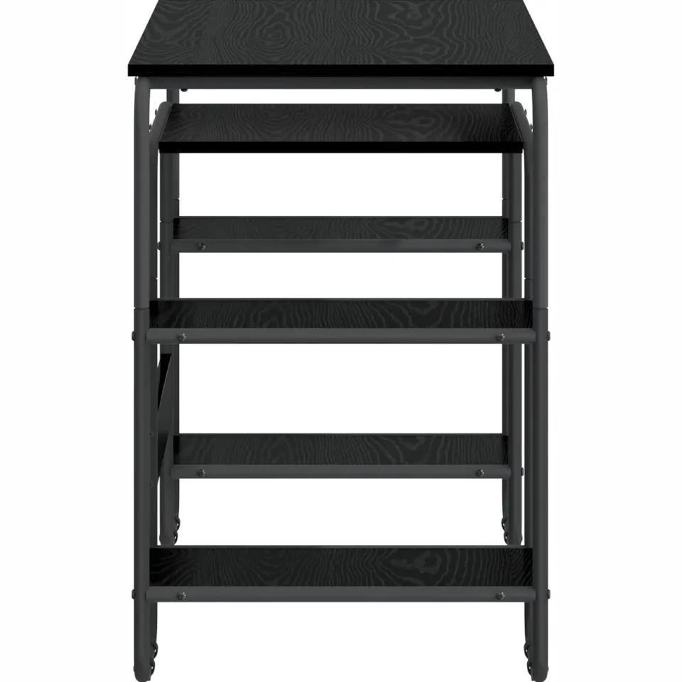vidaXL Bureau met opbergruimte Zwart eiken 113.5 x 52 x 75.5 cm, foto 4
