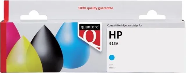 Quantore Inktcartridge quantore hp 913a f6t77cn blauw | 1 stuk