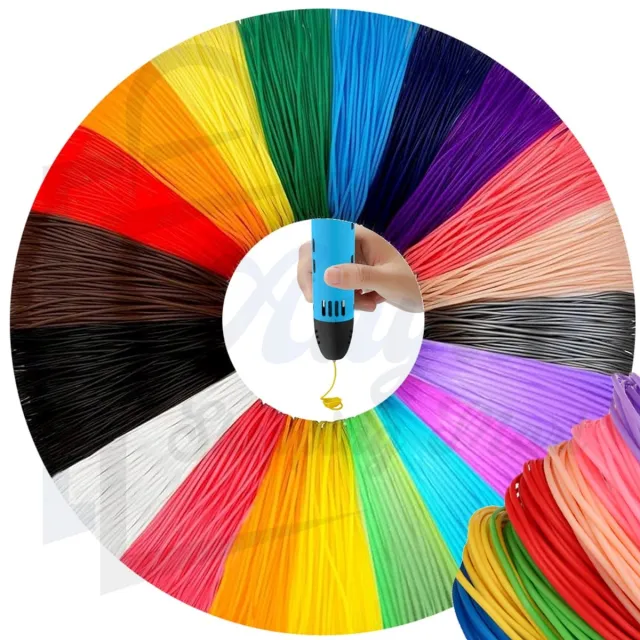 aayan 3D Pen Filament PLA 1.75mm – 20 Kleuren x 20m (400m) – Navulling Set voor 3D Pen – pla filament 1.75 mm – Creatief Tekenen & Printen – 3d pen navulling – 3d print filament pla – 3d pen accessoires – 52397 multicolour