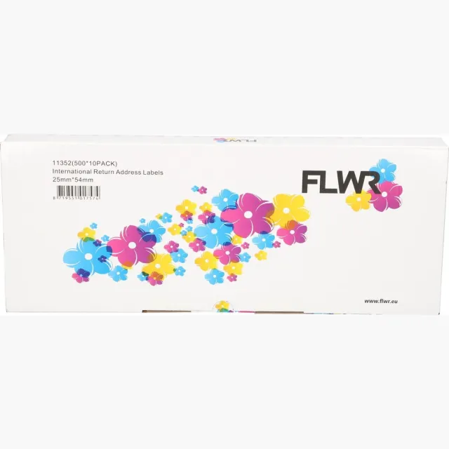 FLWR Printetiket / 11352 / 10-pack Wit - Geschikt voor dymo