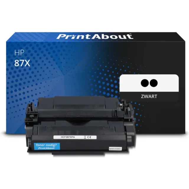 PrintAbout huismerk Toner 87X (CF287XD) Zwart Multipack Hoge capaciteit Geschikt voor HP