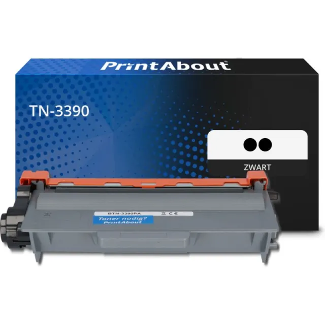 PrintAbout huismerk Toner TN-3390 Zwart Multipack Extra hoge capaciteit Geschikt voor Brother