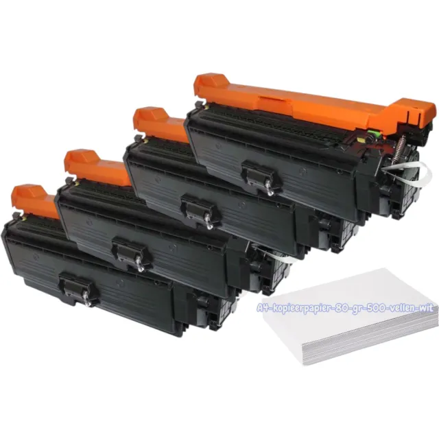 KATRIZ huismerk toner CE264X Zwart (18500 pagina's)+ CF031 Cyaan(13500 pagina's) + CF032 Geel + CF033 Magenta (13500 pagina's) (HP646X/A)| Geschikt voor HP Color LaserJet CM4540 / HP Color LaserJet CM4540F / HP Color LaserJet CM4540FSKM Zwart, Cyaan, Magenta, Geel