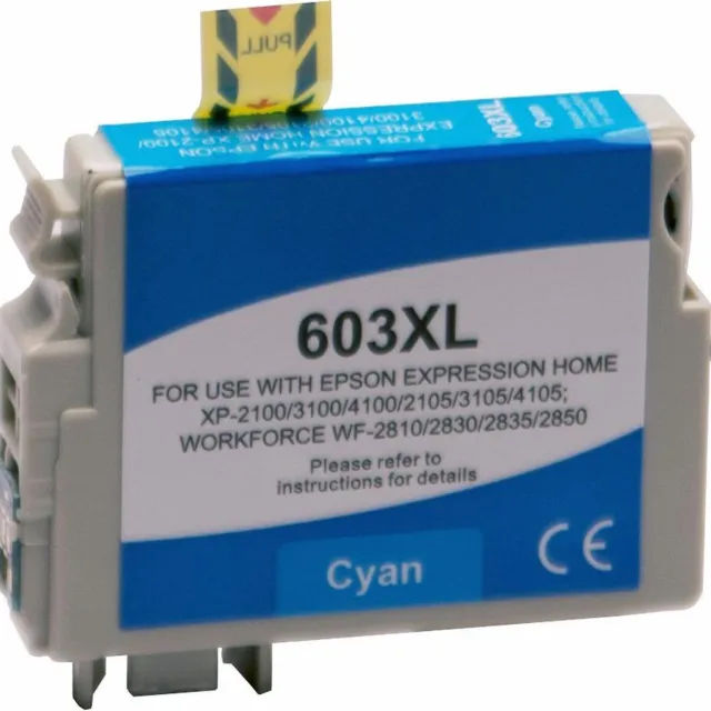 inkmaster Huismerk Premium cartridge voor Epson 603 XL C Cyaan Met Chip - Epson 603XL - Voor Printers: XP-2100 / XP-2105 / XP-3100 / XP-3105 / XP-4100 / XP-4105 / Workforce / WF-2810DWF / WF-2830DWF / WF-2835DWF / WF-2850DWF - Inktcartridges - Epson