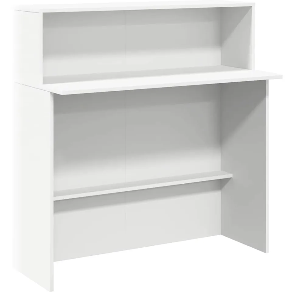 vidaXL Receptiebalie wit 100x50x103,5 cm bewerkt hout, foto 3