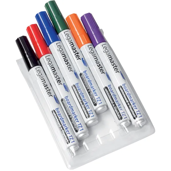Legamaster Viltstift Legamaster TZ 1 whiteboard rond 1.5-3mm assorti set à 6 stuks